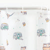 Shower Curtain with Caravan Pattern