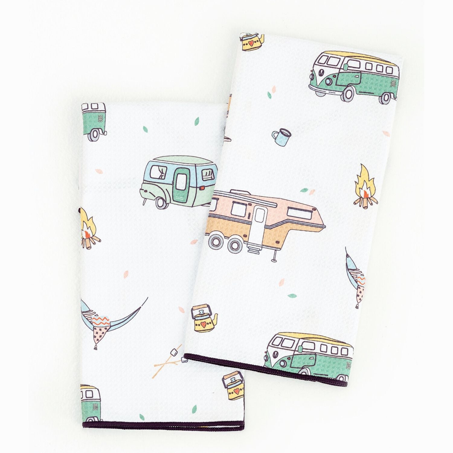 Waffle Microfiber Quick Dry Hand Towel Set of Two