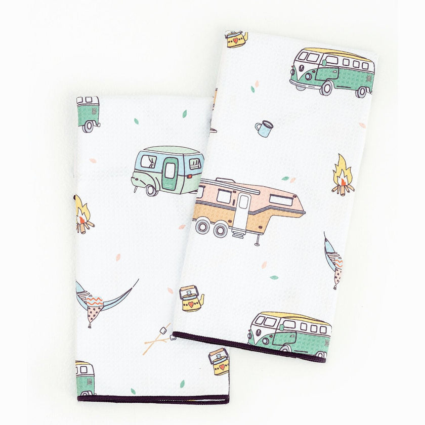 Waffle Microfiber Quick Dry Hand Towel Set of Two