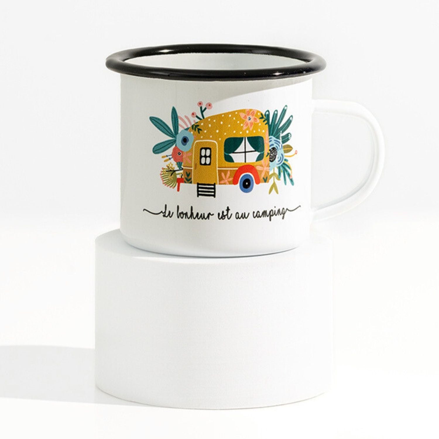 Tasse en émail de la collection «dans un jardin» jaune