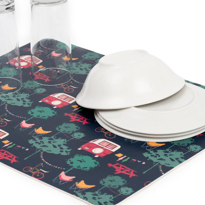 Ultra-absorbent drying mat – Retro Adventure Collection