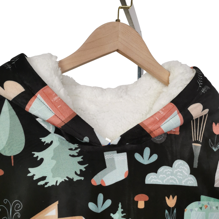 Couverture à capuchon avec poche