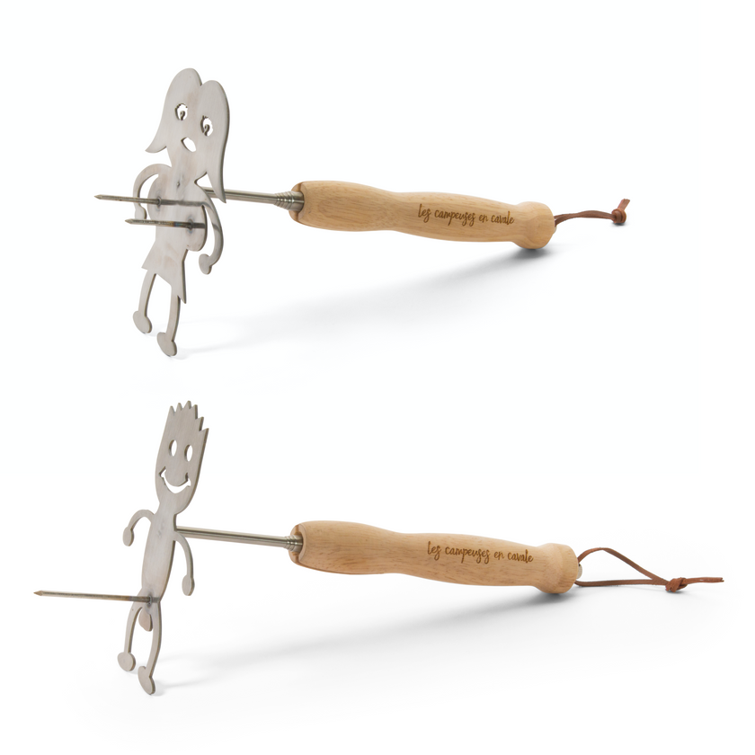 Set of 2 Naughty Telescopic Sticks for Roasting Marshmallows and Sausages