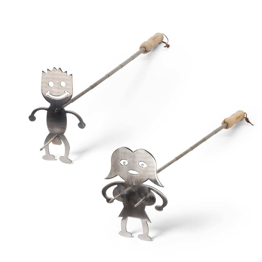 Set of 2 Naughty Telescopic Sticks for Roasting Marshmallows and Sausages