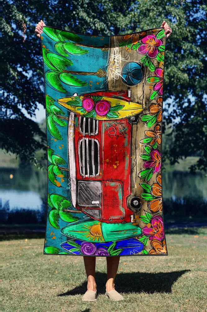 Serviette de plage en microfibre