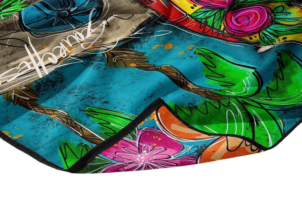 Serviette de plage en microfibre