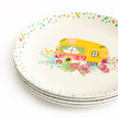 Set of 4 large melamine plates