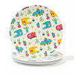 Set of 4 large melamine plates