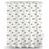 Shower Curtain with Caravan Pattern