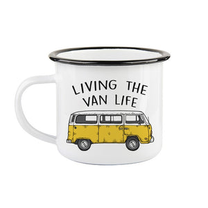 "Living the Van Life" Vintage Enamel Mug