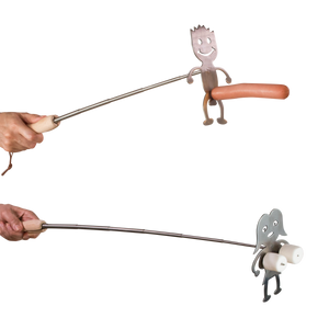 Set of 2 Naughty Telescopic Sticks for Roasting Marshmallows and Sausages